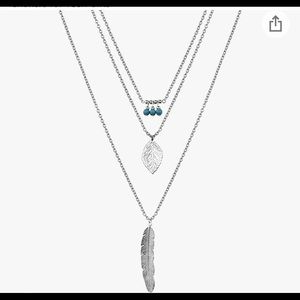 Silver layered necklace